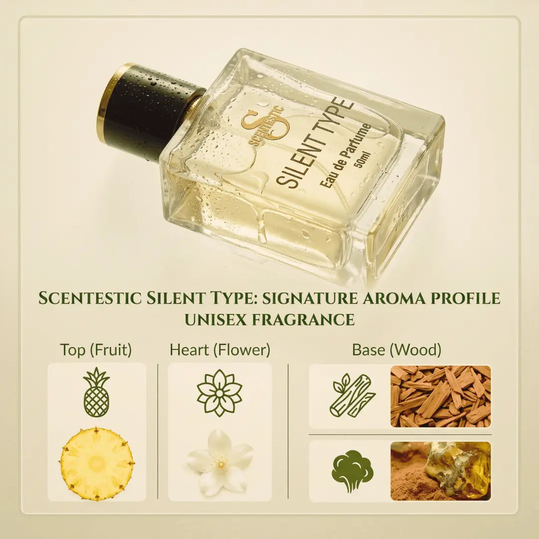 Silent Type – Fresh & Fruity Unisex Perfume | Clean, Citrusy and Effortlessly Attractive