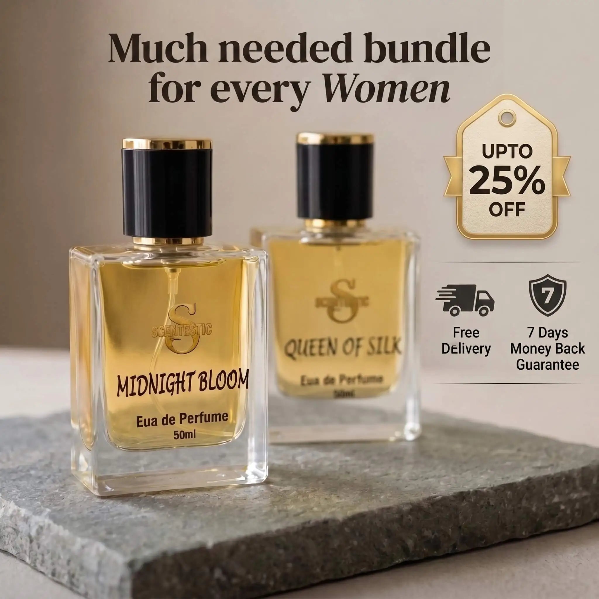 Women's Favorite  Queen Of Silk & Midnight Bloom - Royal Duo for Her