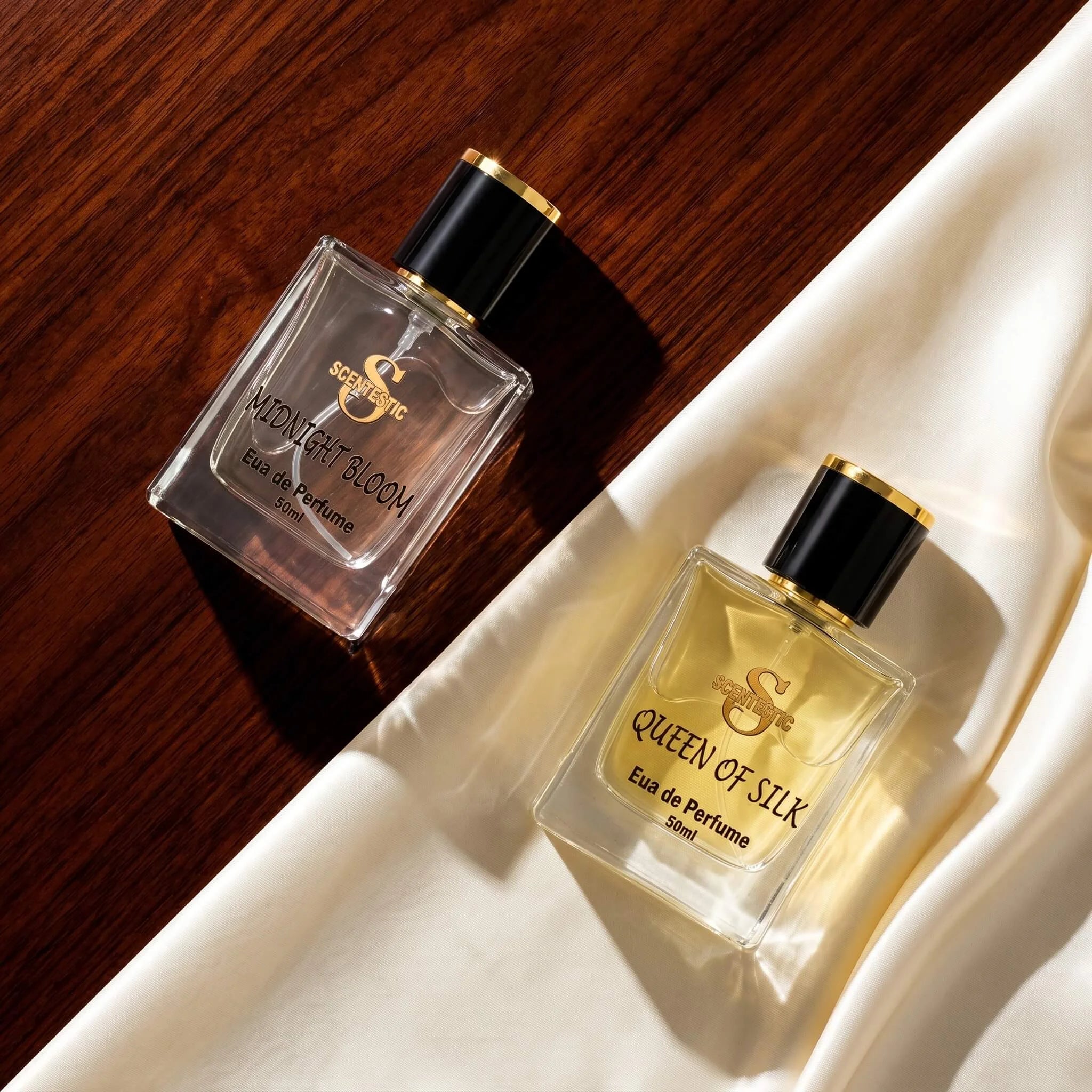 Women's Favorite  Queen Of Silk & Midnight Bloom - Royal Duo for Her - Scentestic | Beest Long Lasting Perfume in Pakistan