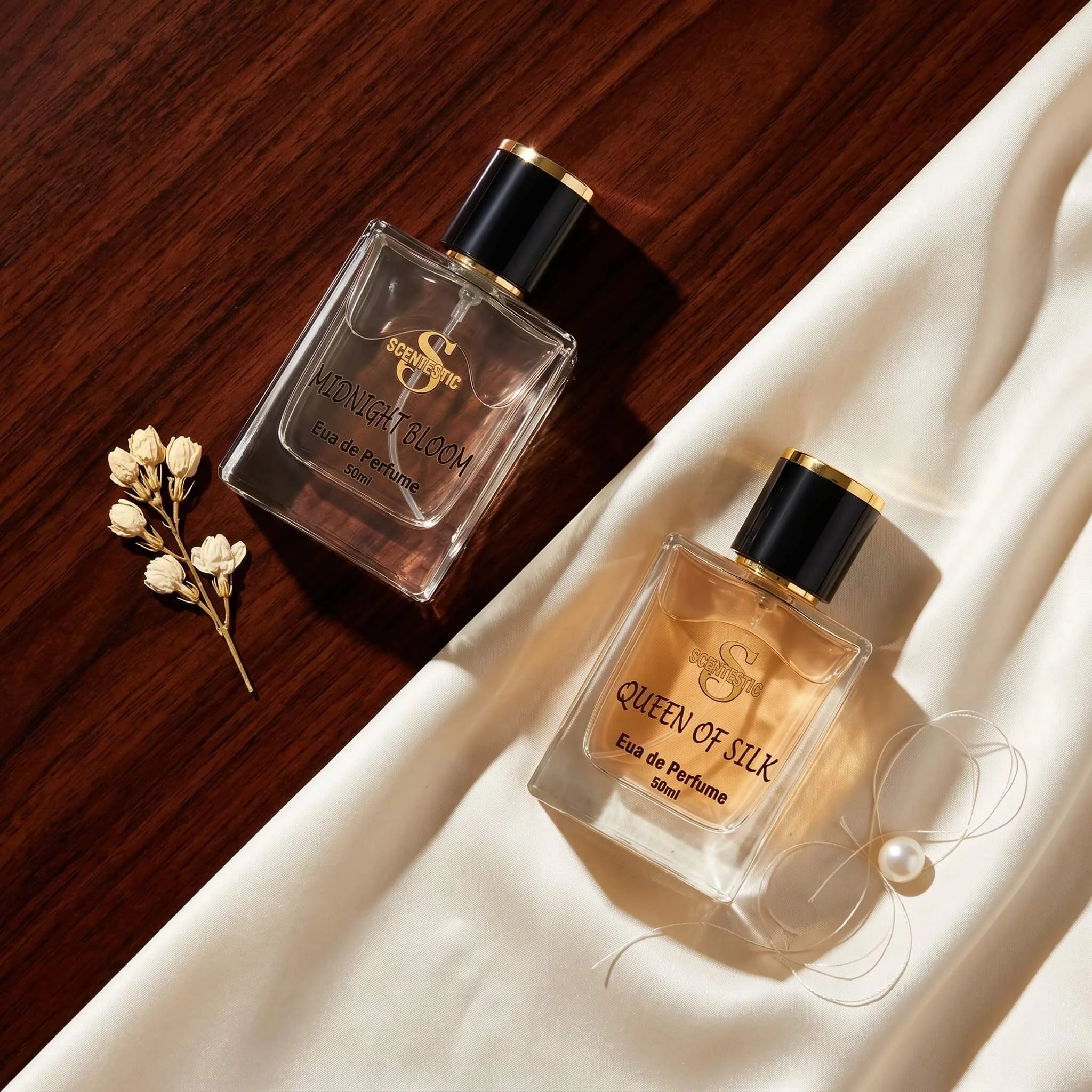 Women's Favorite  Queen Of Silk & Midnight Bloom - Royal Duo for Her - Scentestic | Beest Long Lasting Perfume in Pakistan