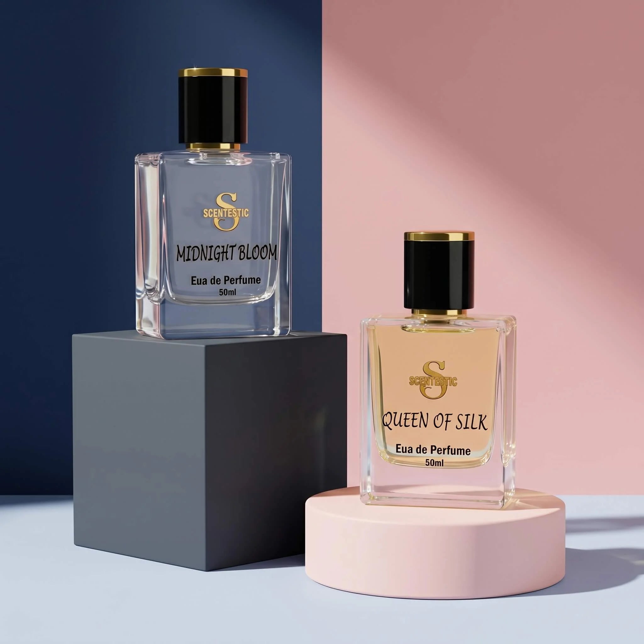 Women's Favorite  Queen Of Silk & Midnight Bloom - Royal Duo for Her - Scentestic | Beest Long Lasting Perfume in Pakistan