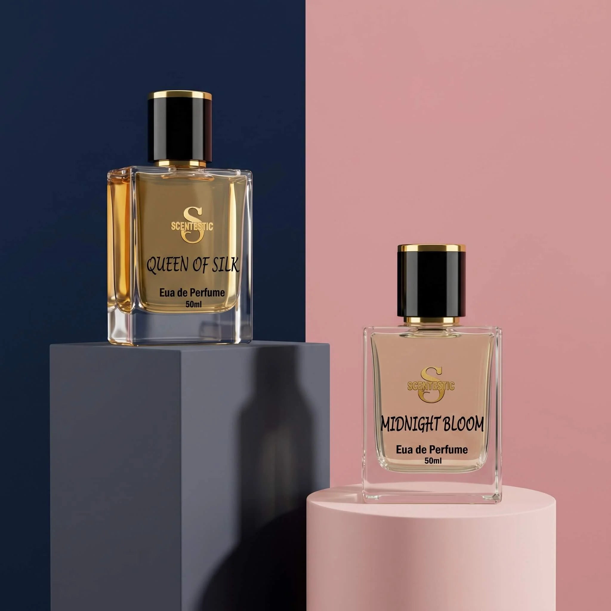 Women's Favorite  Queen Of Silk & Midnight Bloom - Royal Duo for Her - Scentestic | Beest Long Lasting Perfume in Pakistan